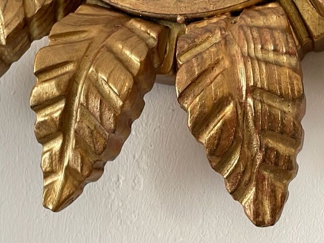 Sun mirror in gilded wood 1960