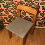 Pair of chairs in beech 60s / 70s