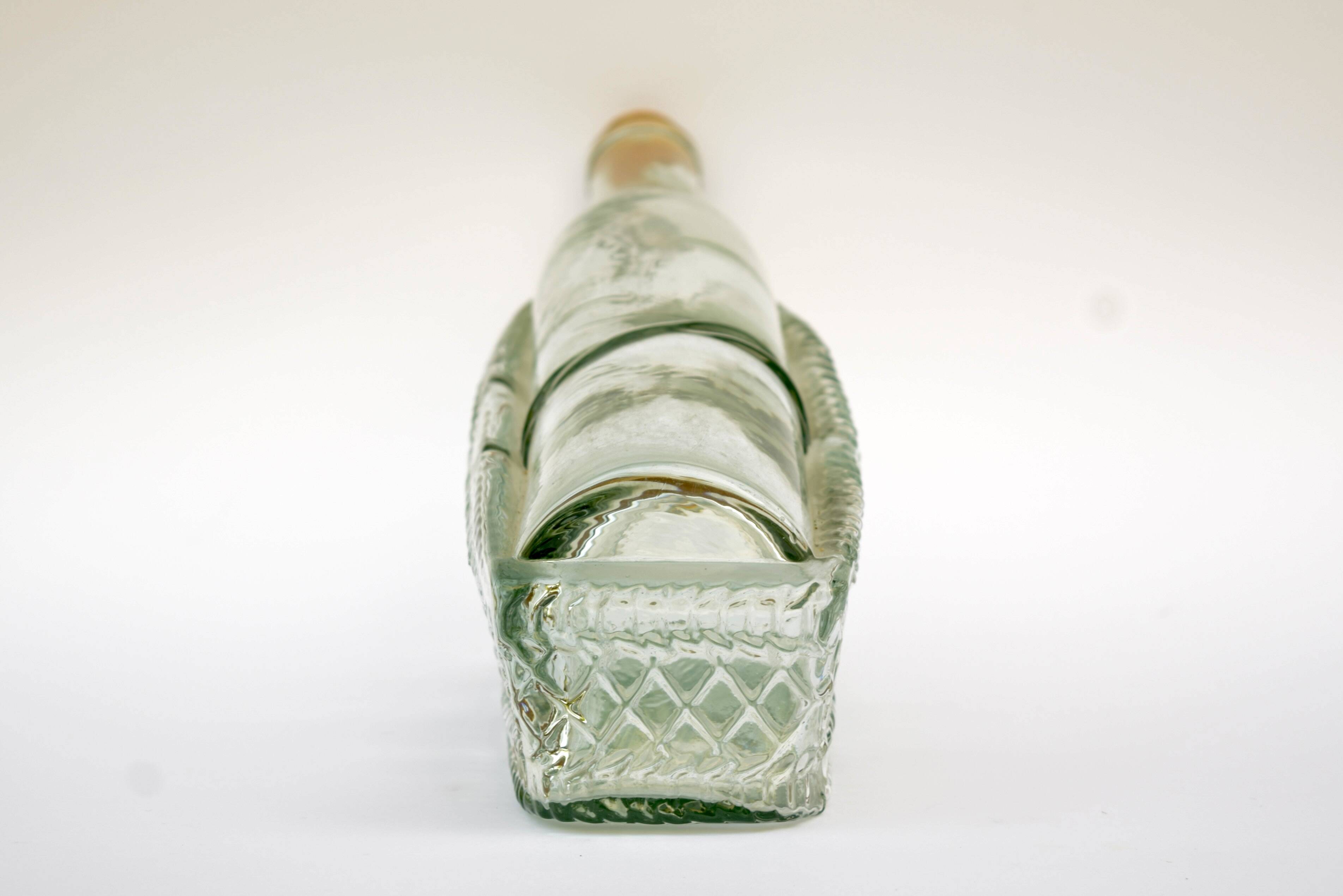 Old molded glass wine decanter