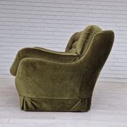 1970s, Swedish design by Swedfurn, Slätta Möbler, 3 seater sofa, vintage velour.