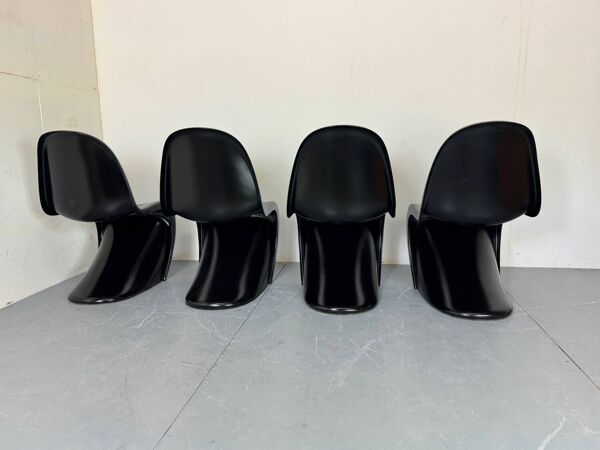 Chaises vintage Space Age en fibre de verre S par Verner Panton, années 1960, lot de 4