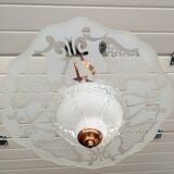 Chandelier suspension in art deco glass