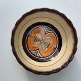 4 nesting salad bowls in enameled ceramic mbfa pont l abbé decorated vintage hand