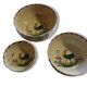 Lot de 3 plats creux au coq faience onnaing
