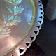 Round dish in silver-plated and glazed metal from the St Médard goldsmith's shop (hallmarks).