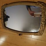 Painted wooden art deco mirror 33 X 51 cm