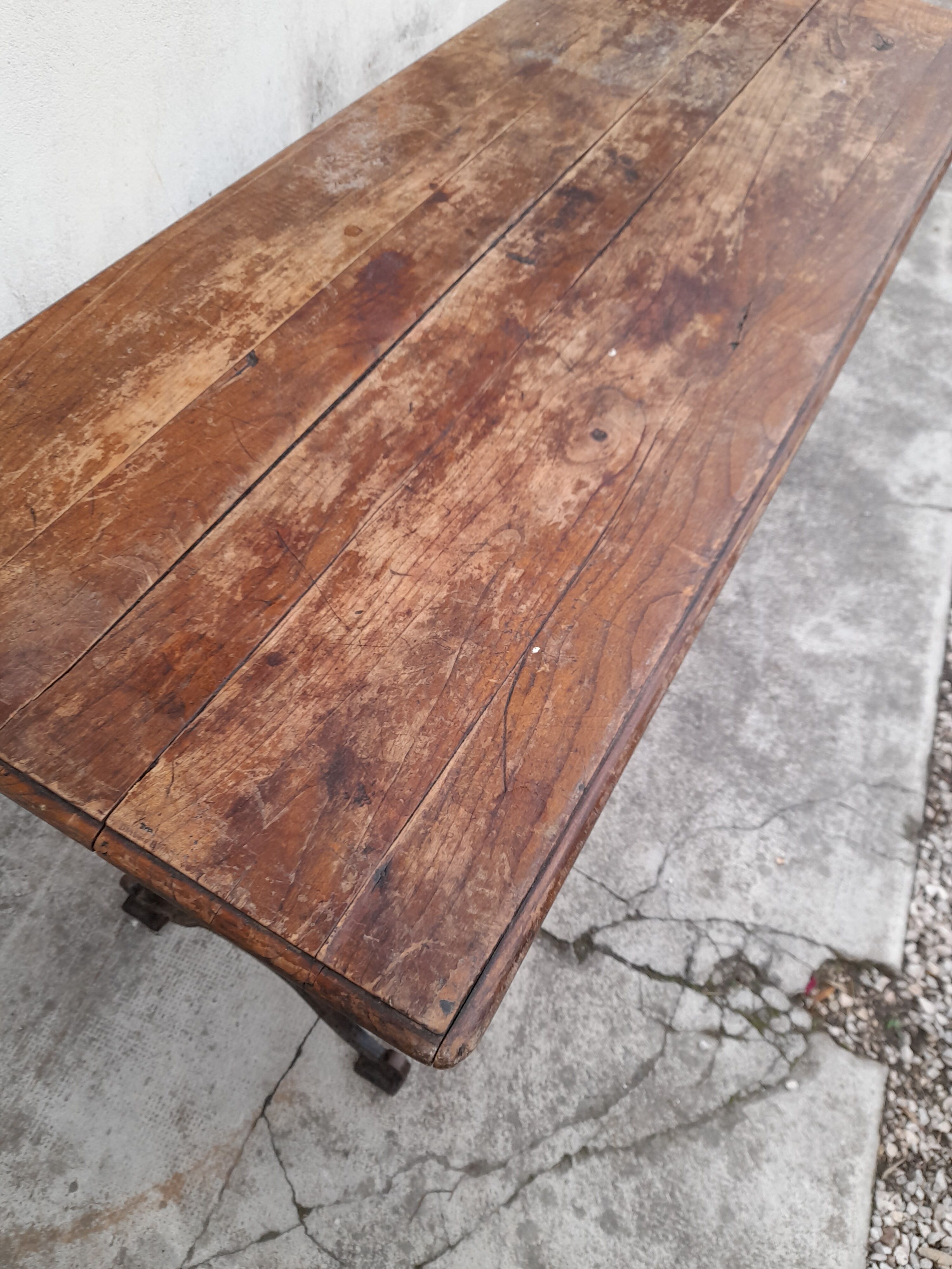 Table de bistrot en fonte 1900 1m50
