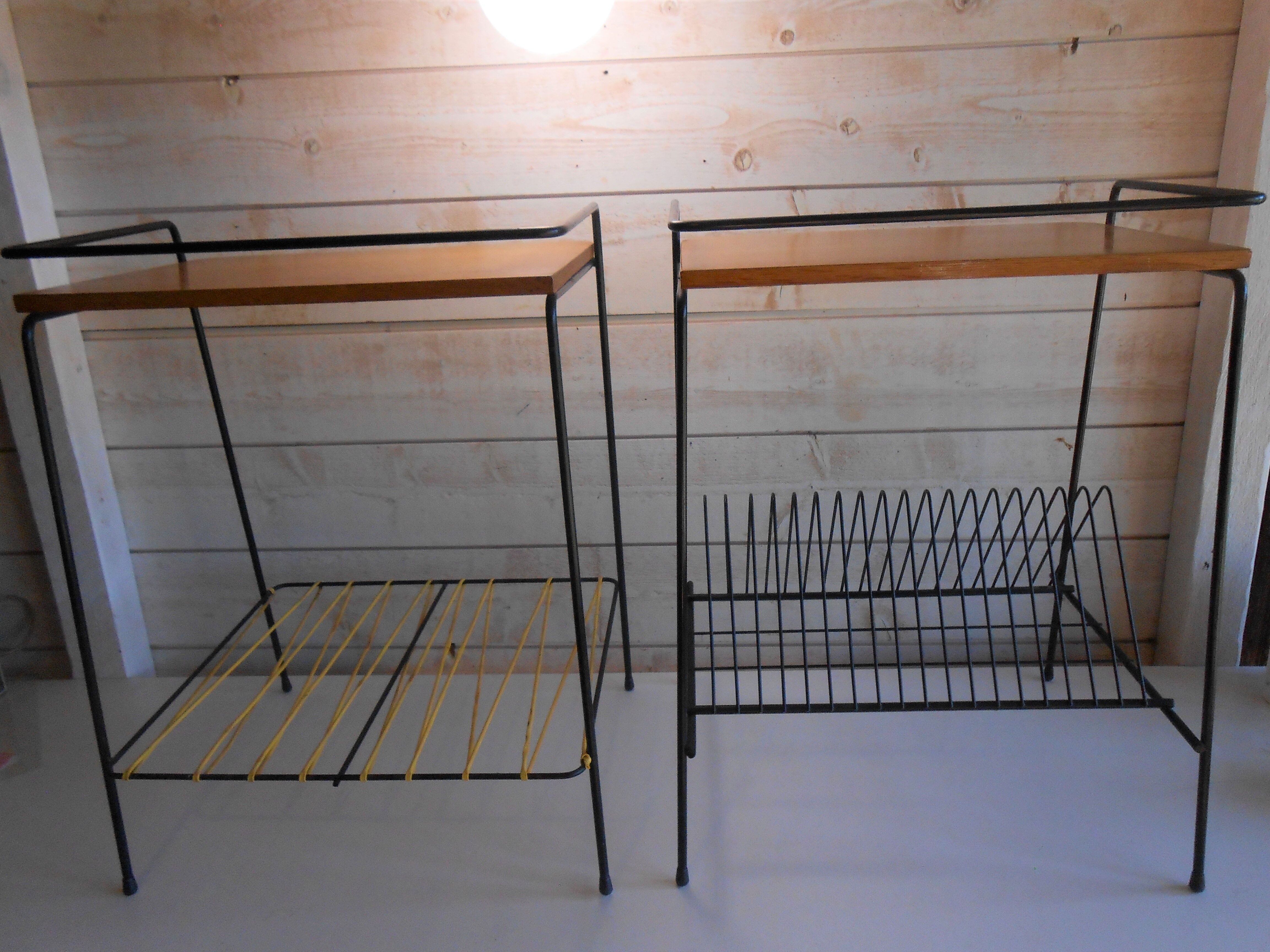 Bedside tables in scoubidou from the 50s, 60s