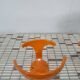 Set 2 x space age oranje haken, wandhaak, kapstok