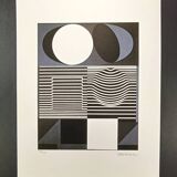1970s Victor Vasarely Limited numbered Edition Lithograph.