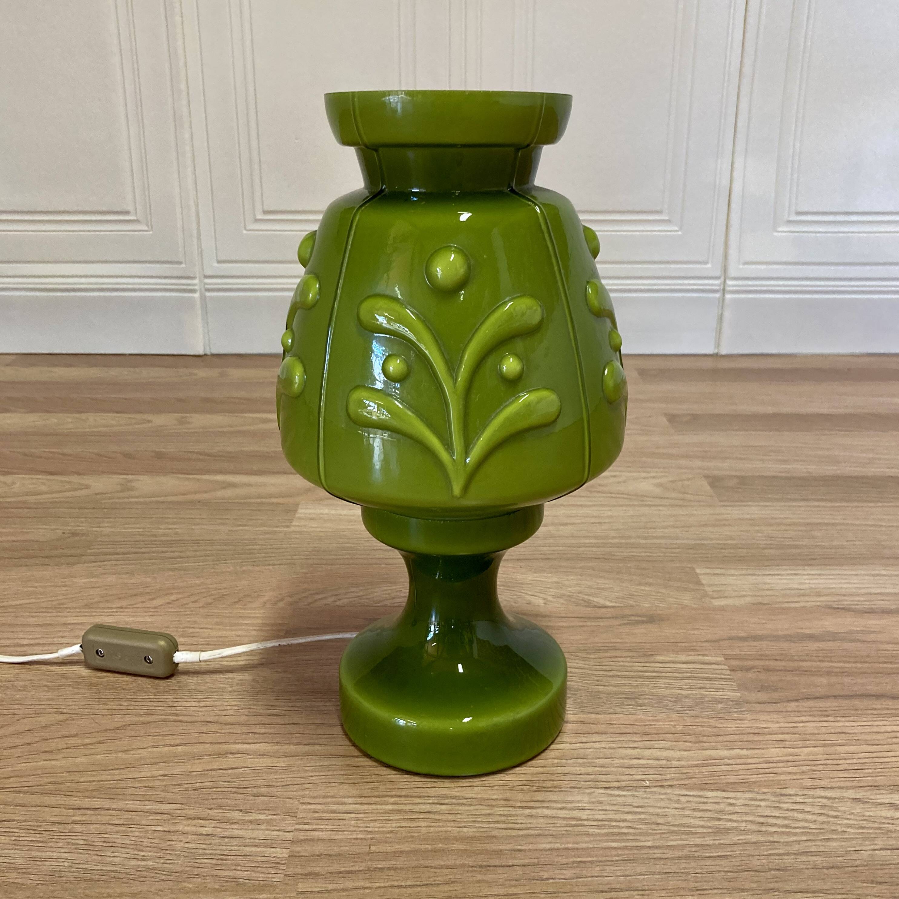 Grande lampe verre Design scandinave 1950.