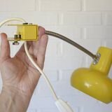 Space Age style lamp / Vintage yellow bookshelf light / Mid-century modern