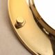 Vintage wall light in aluminium, brass, and glass, 1970s design.
