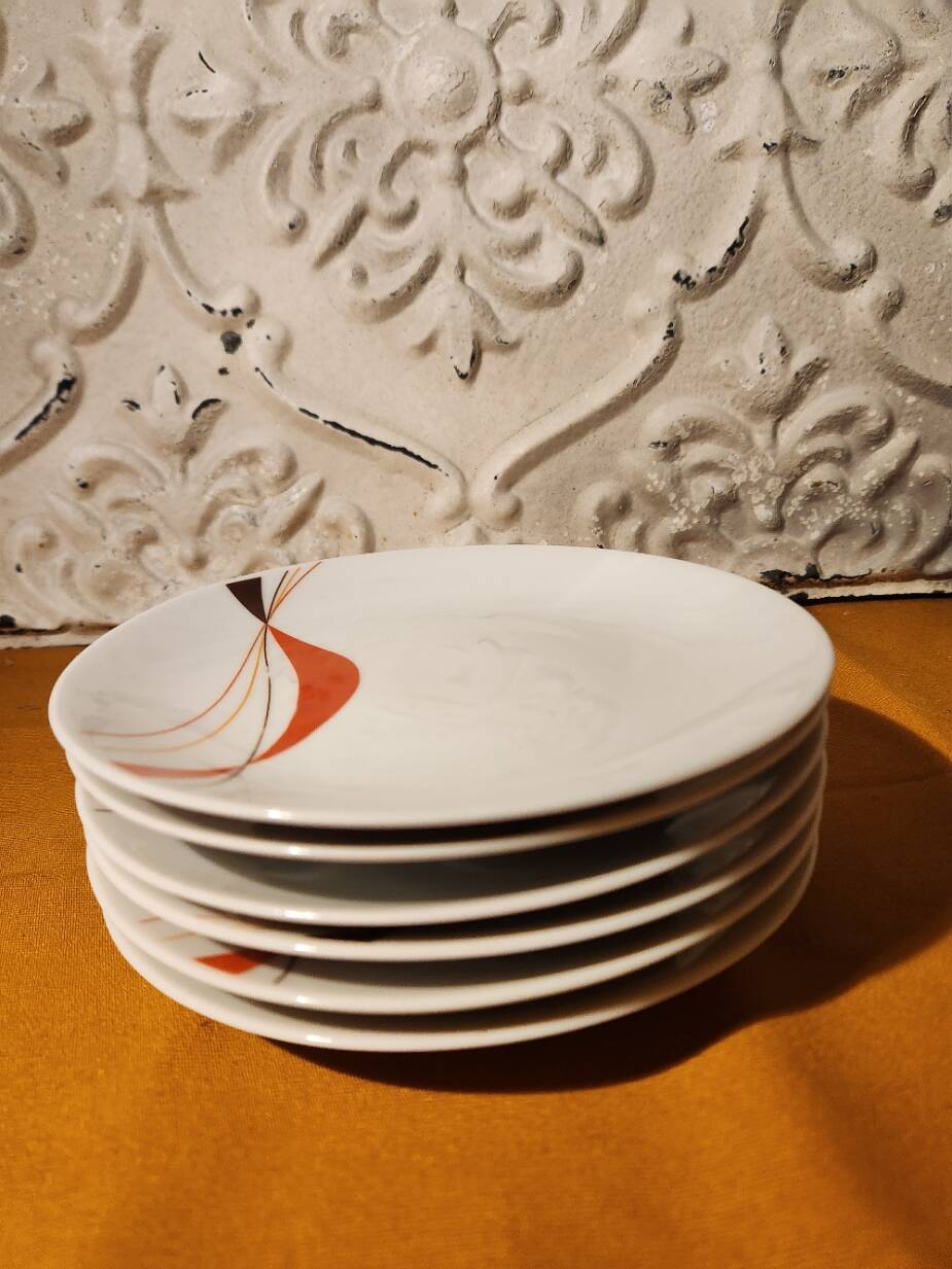 6 dessert plates from the 1970s Wintertling Marktleuthen Bavaria.