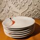 6 dessert plates from the 1970s Wintertling Marktleuthen Bavaria.