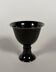 Monochrome black porcelain footed cup, 18th century China.