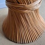 Bamboo rattan table McGuire with marble top