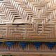 Adjustable Chaise Longue in Bamboo and Woven Rattan