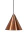 Mid-century cone pendant lamp / copper / aluminium / Danish modern design / 1960s