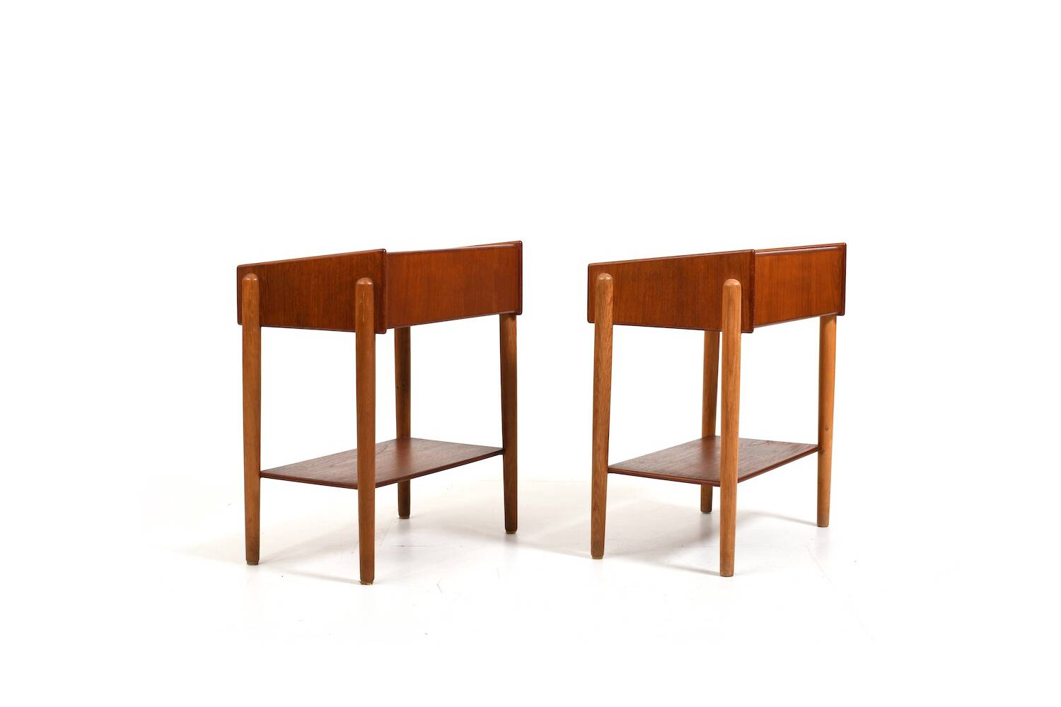 Teak and Oak Nightstands by Børge Mogensen 1950s.