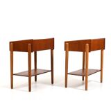 Teak and Oak Nightstands by Børge Mogensen 1950s.