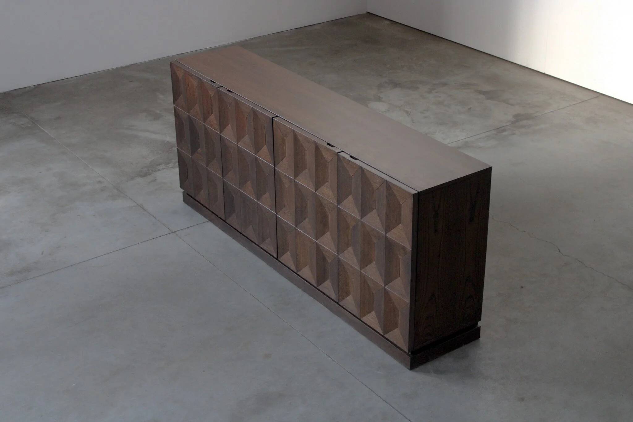 Diamond patterned sideboard - Belgium 1970s