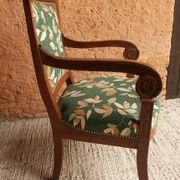 Fauteuil bois, tissu