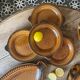 Set of 6 vintage Sarreguemines plates in the shape of fish
