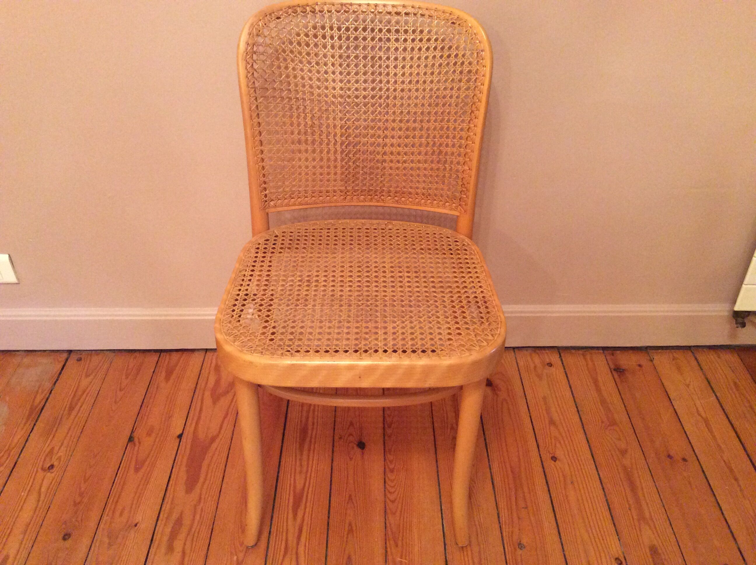 2 vintage canned chairs