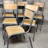 Six Mullca School Chairs 510 feet tapered