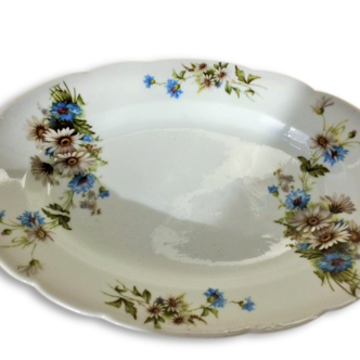 Flat oval porcelain 19 eme