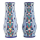 Pair of Amphora Vases Art Deco Ceramic Enamel 1915