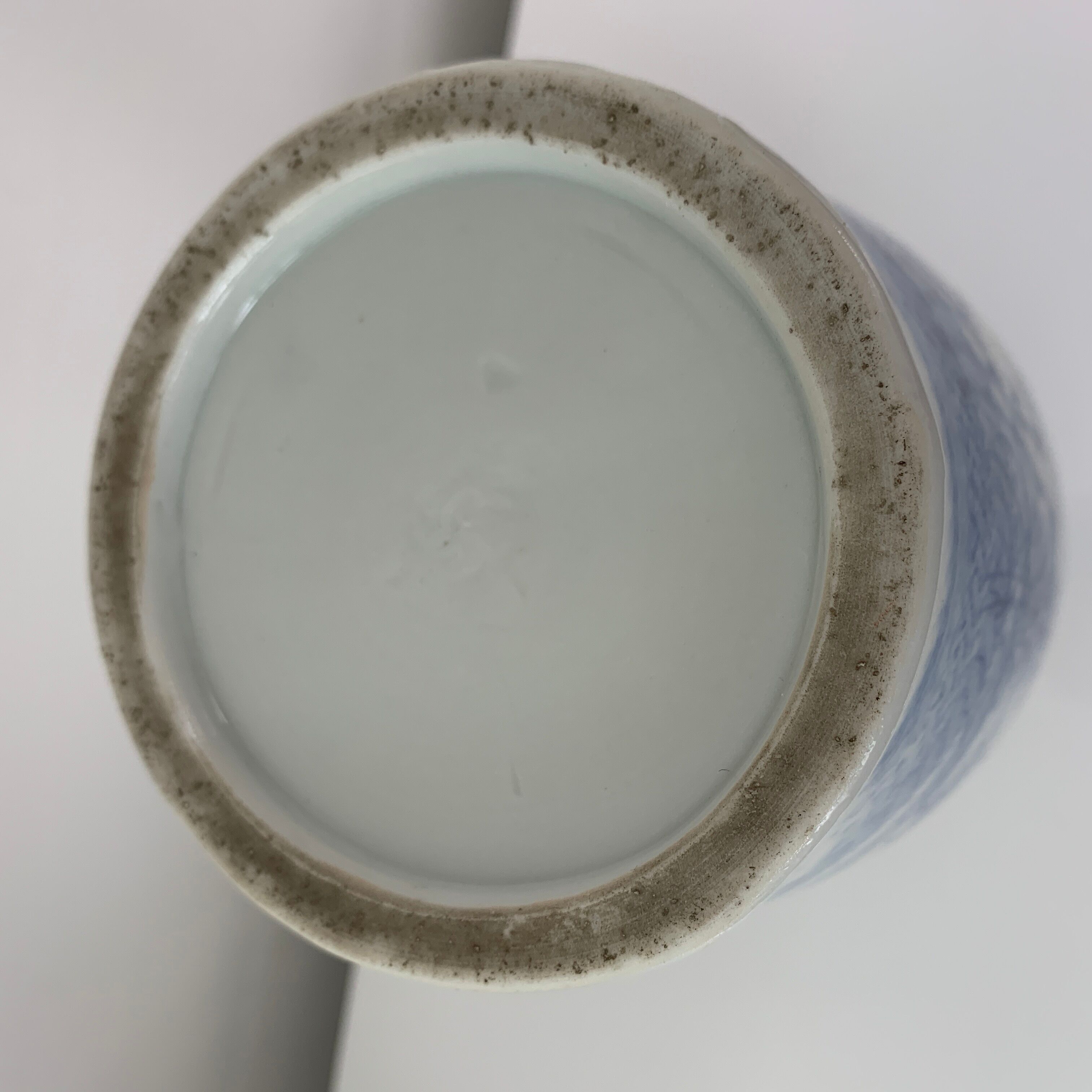 Porcelain vase White blue nineteenth Japan Meiji