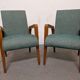Pair of free span bridges armchairs from the 50s