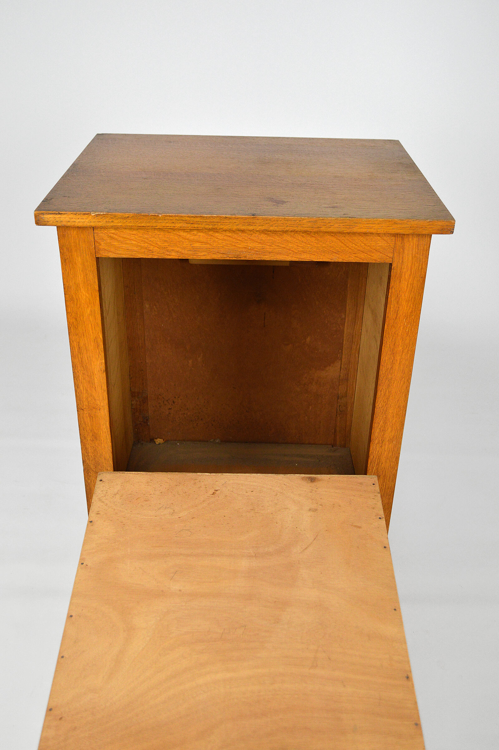 Oak storage bin around 1930