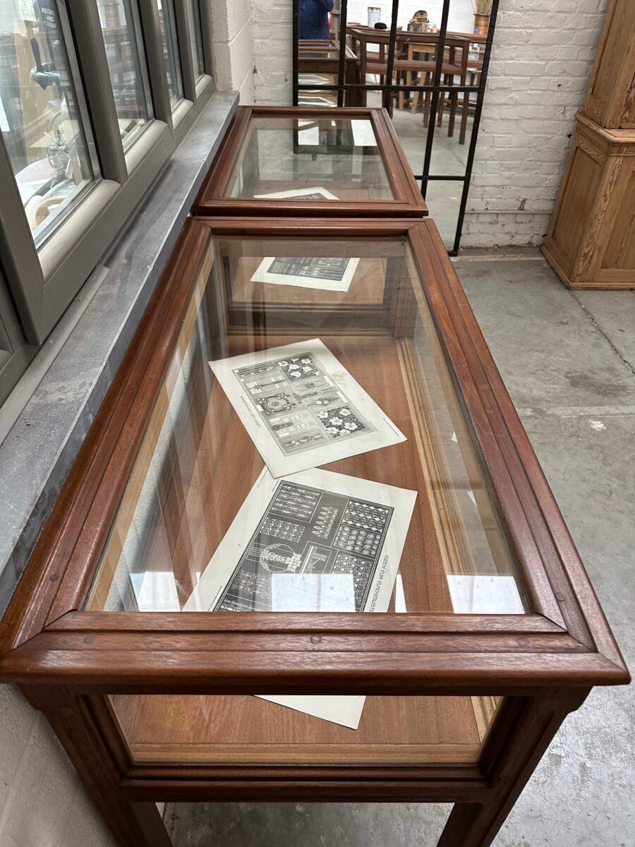 Pair of mahogany display cabinets from the 1960s