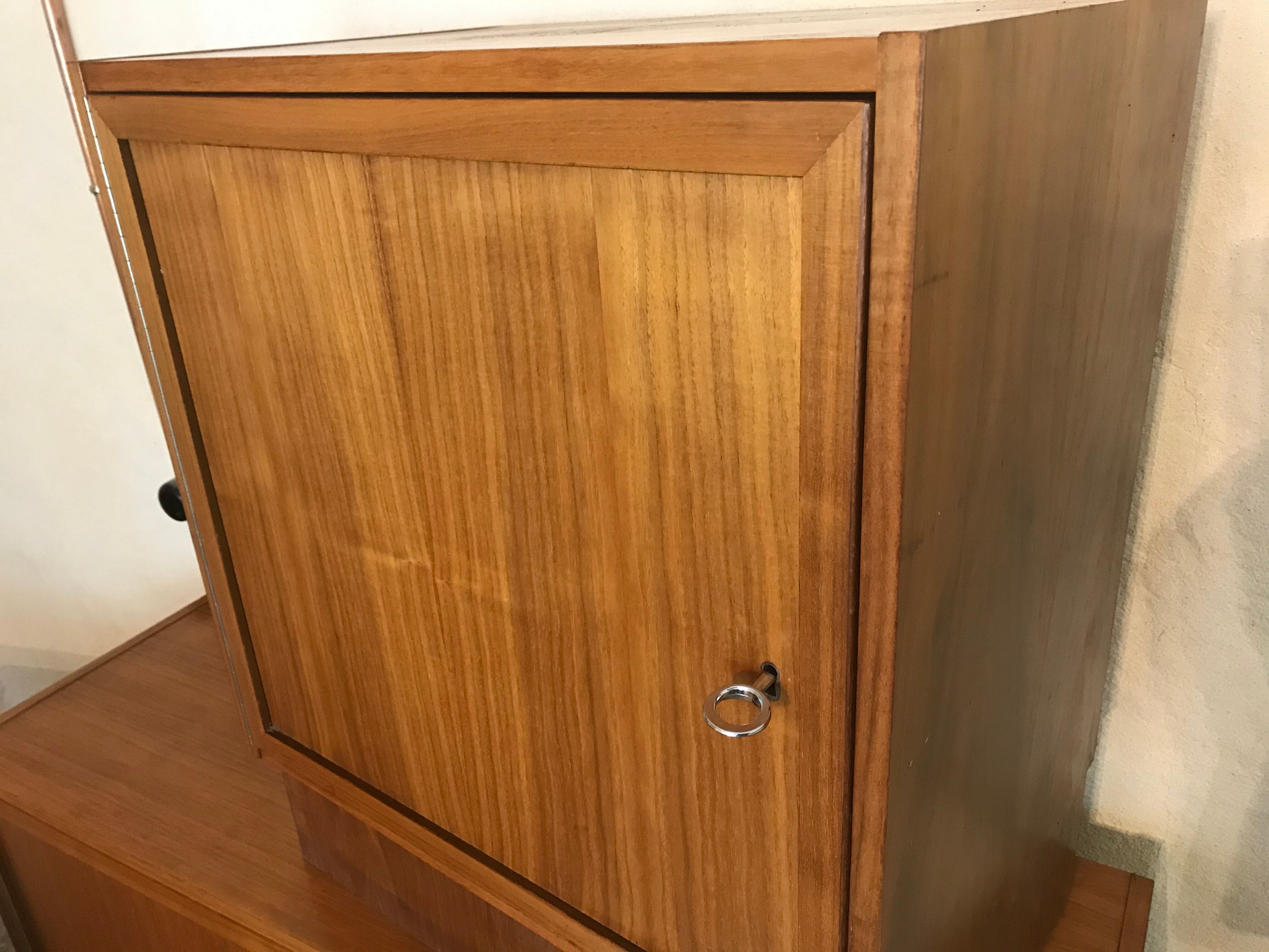 Set de trois modules enfilade style scandinave teck blond 1960