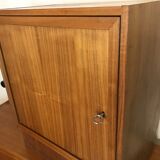 Set of three modules enfilade Scandinavian style blond teak 1960