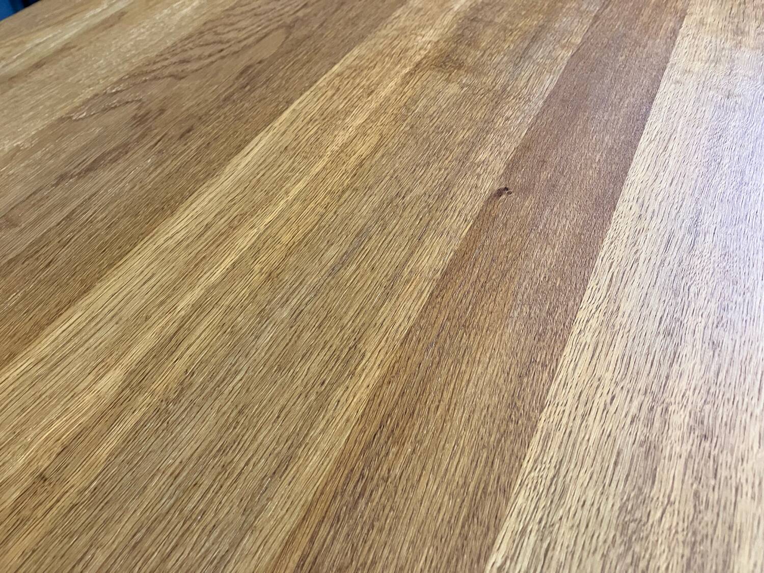 Table à manger ovale bureau chêne chromé