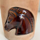 Vintage cigarette holder 1960 Longchamp suede horse - 11 x 10 cm