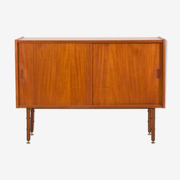 Italian teak sideboard with brass feet, 60