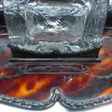 Silver inkwell and scale 19th century