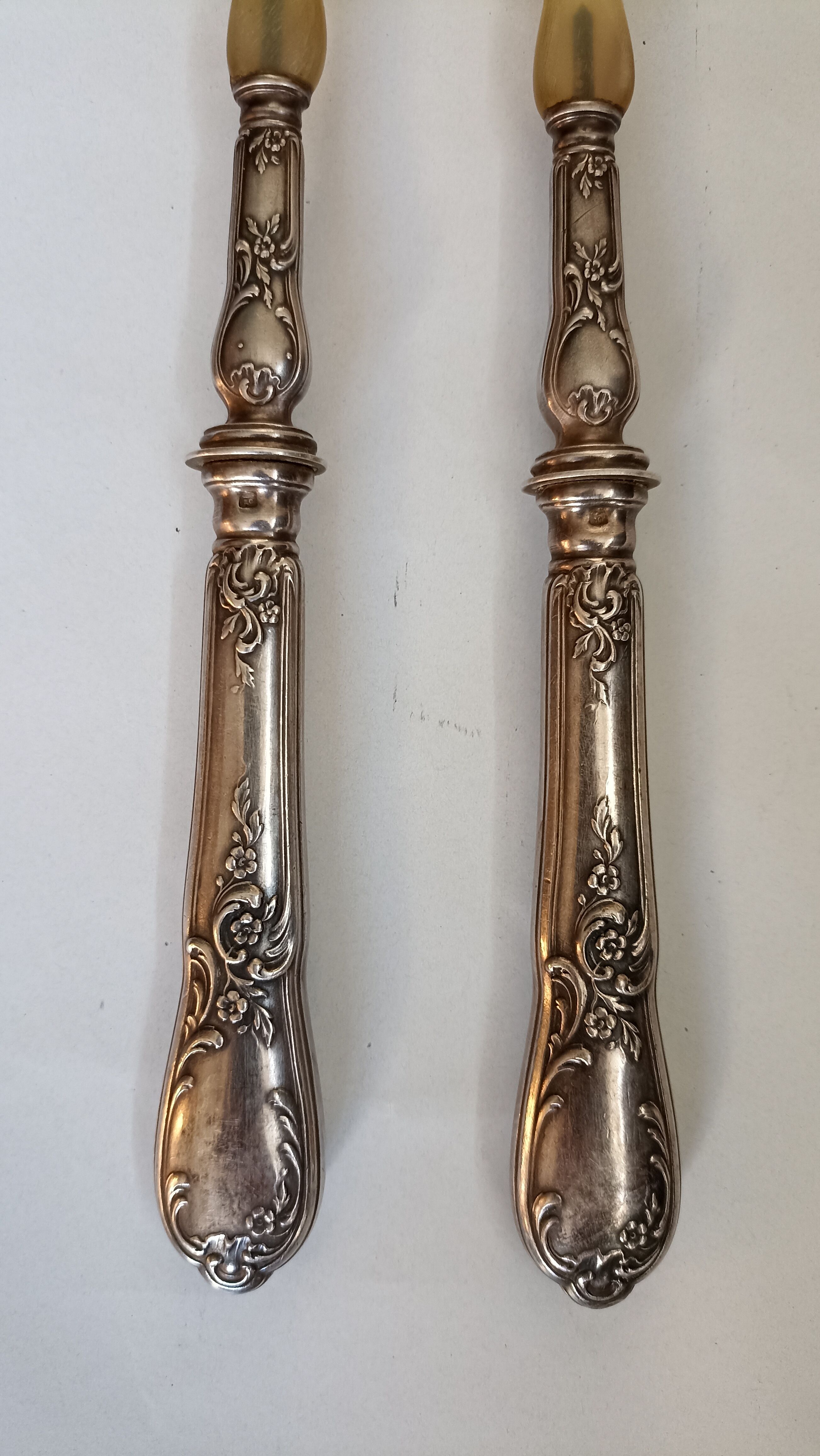 Pair of silver cutlery