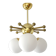 Vintage Sputnik Chandelier Gold Brass Space Age Redesign Pendant Lamp