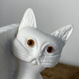 Pair of vintage stone cat bookends