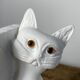 Pair of vintage stone cat bookends