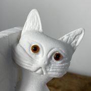 Pair of vintage stone cat bookends