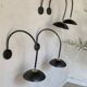 Paire d’appliques murales vintage noires