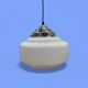 Art Deco white opaline glass pendant light