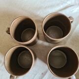 Set of 4 sandstone mugs